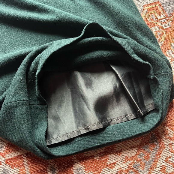 Vintage 90s United Colors Of Benetton Forest Green Pencil Skirt - Picture 3 of 6